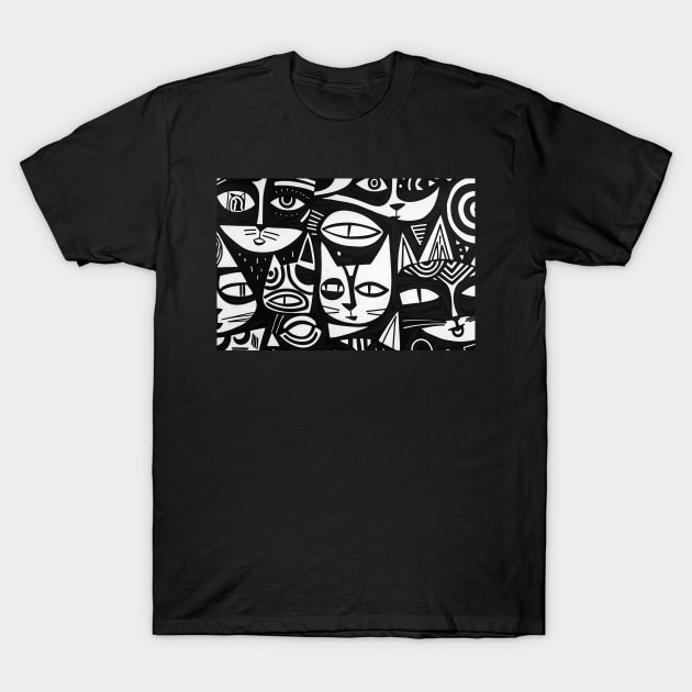 Catkins Monochrome Classics #19 T-Shirt by OXZO